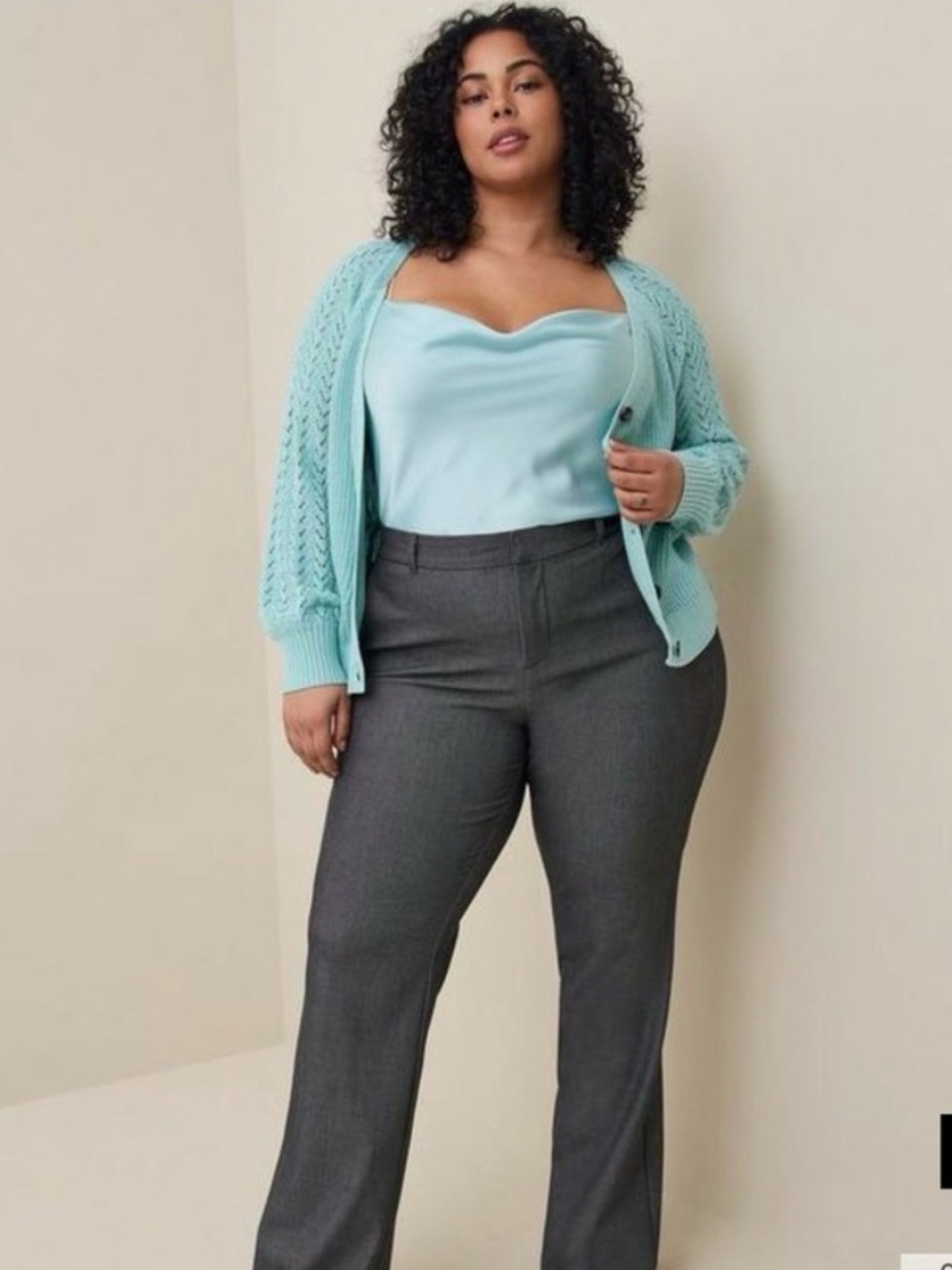 torrid Mint Open-Knit Cardigan